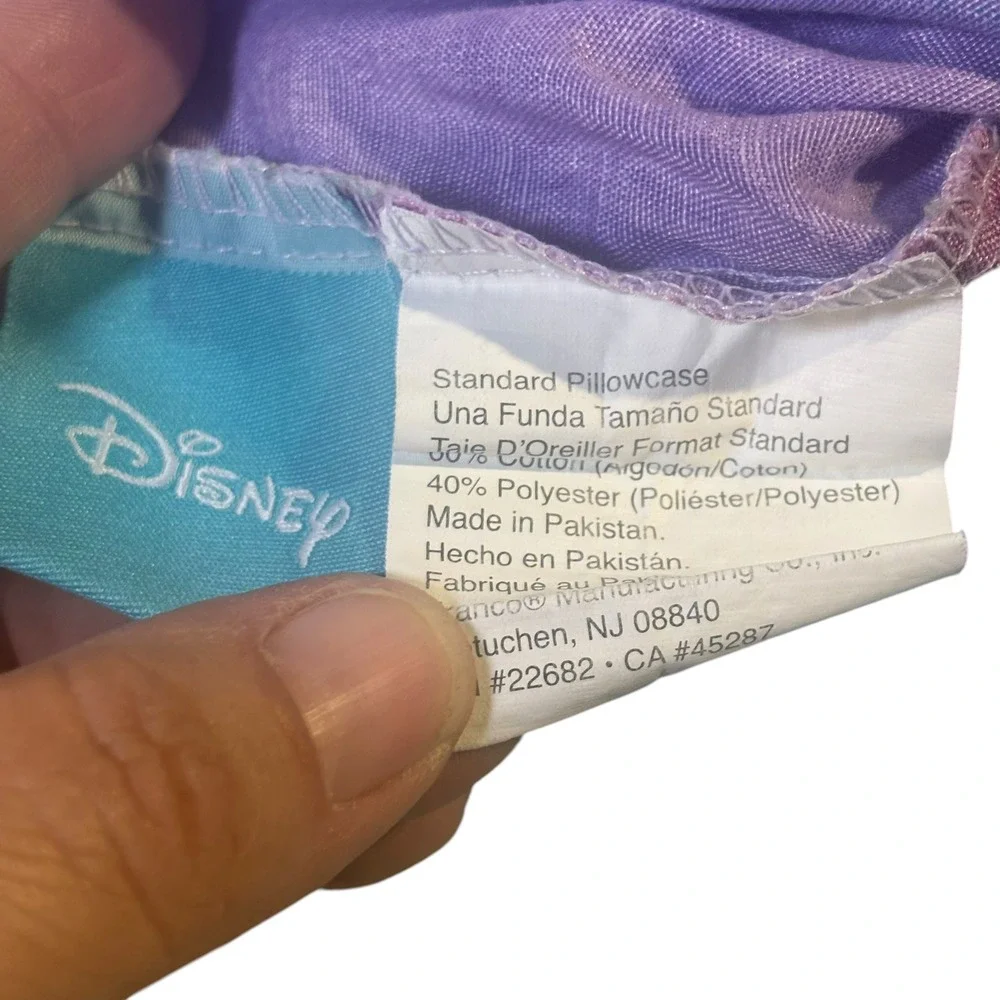 Disney Little Mermaid Ariel Twin Sheet Set 3pc Purple Blue Flat Fitted Pillowcas